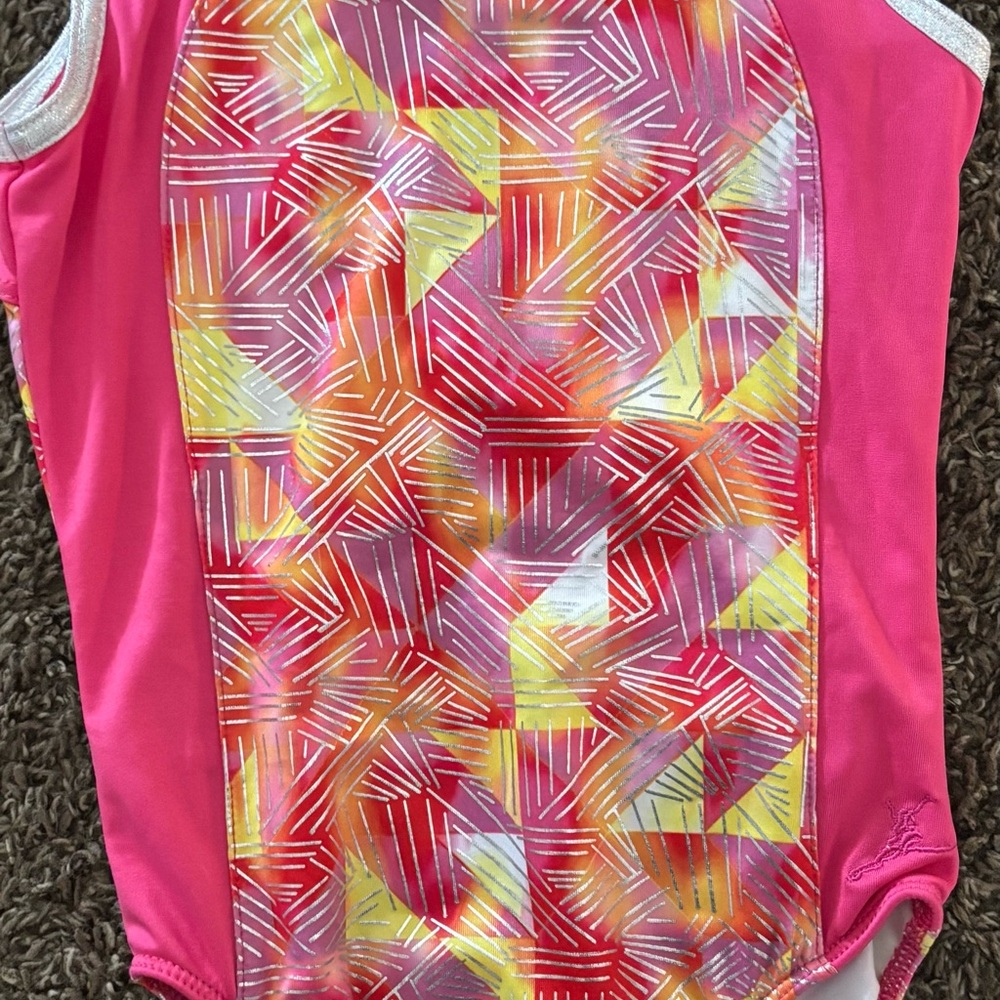 (2/$8) Capezio Pink and Silver Dance Leotard